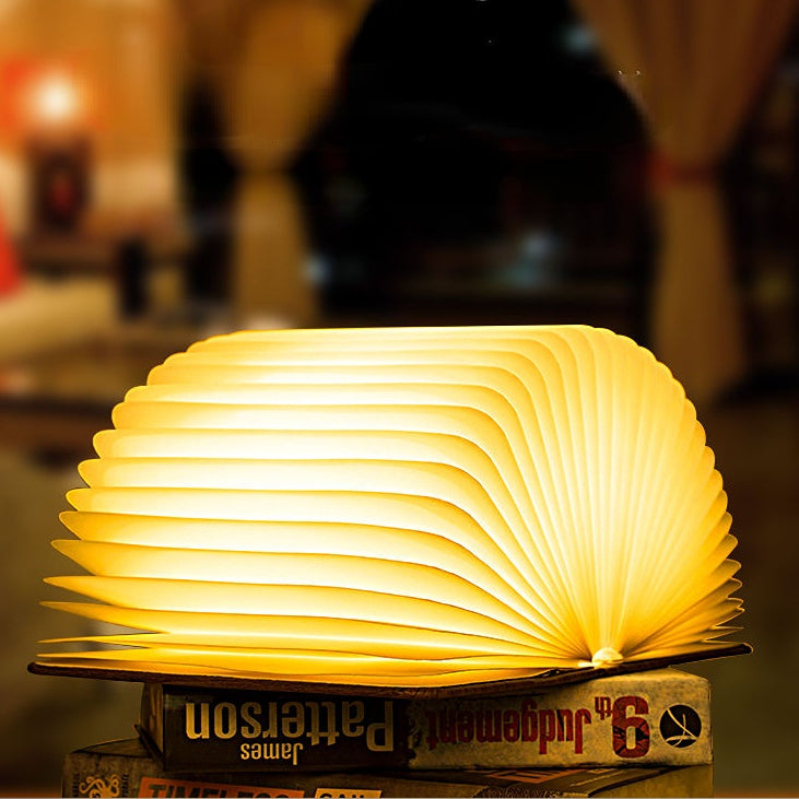 Creative LED Folding Book Lamp - Pink Pink