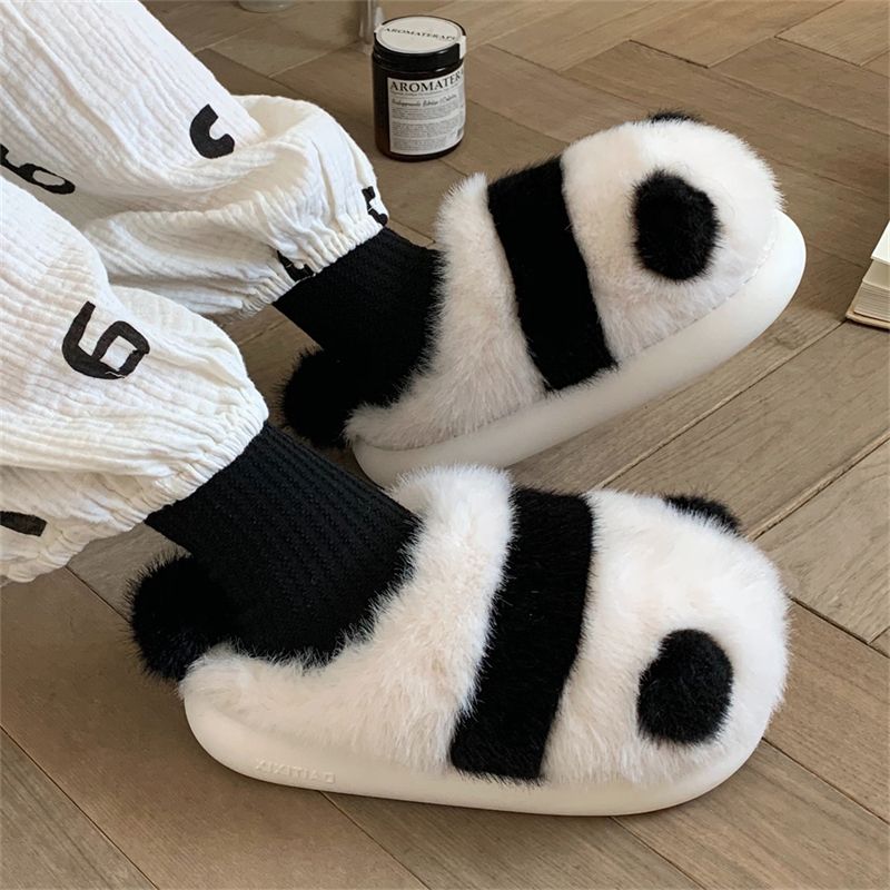 Kawaii Fleece Panda Home Slippers ME53