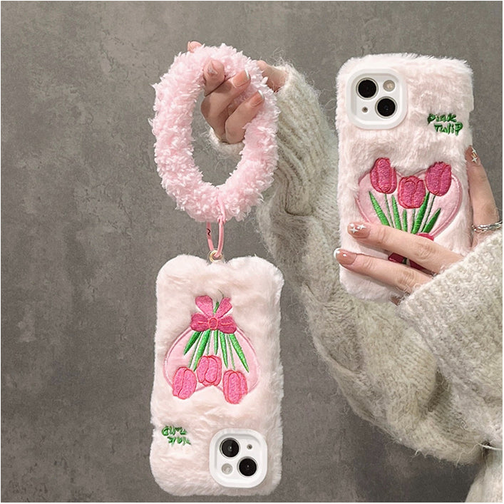 Tulip Fluffy Pink Phone Case Wonderland Case