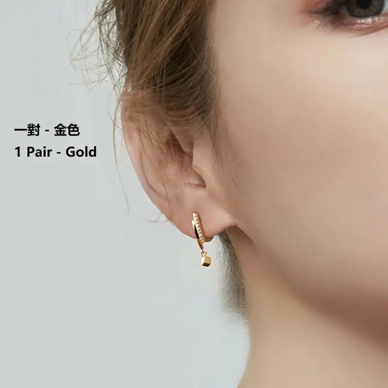 925 Sterling Silver Cube Earring CG135 - Fancy Earrings