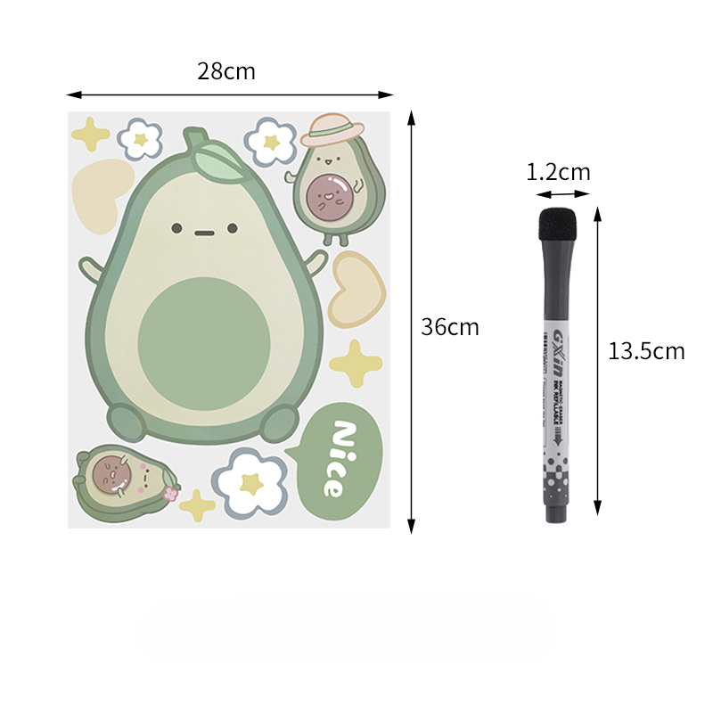 Cute Magnetic Fridge Avocado Notes Board ON665 Cospicky