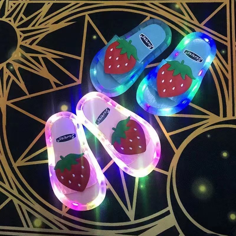 Summer Kawaii Strawberry Glowing Slippers MK Kawaii Store