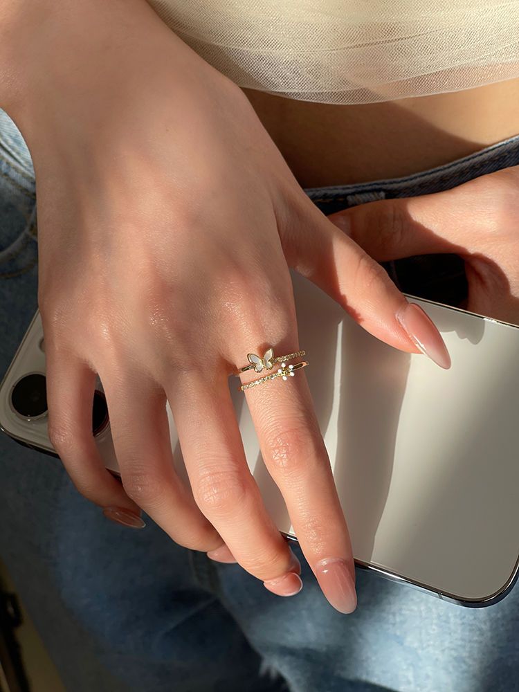 Diamond Butterfly Ring
