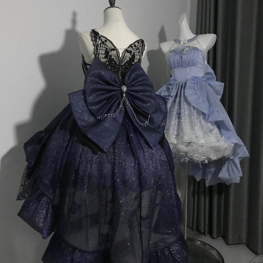 Blue Constellation Overskirt Lolita (Bow and trail, No skirt) ON1040 MK Kawaii Store