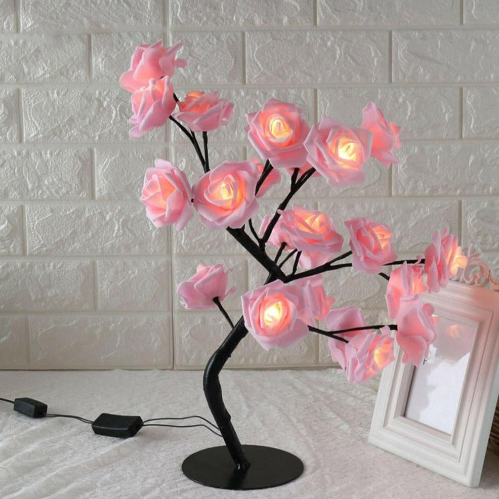 Romantic Rose Flower Light Table Lamp
