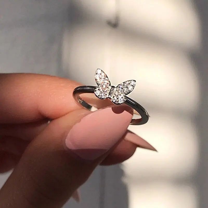 Kawaii Aesthetic Y2K Cute Fairy Dainty Butterfly Rings MK Kawaii Store