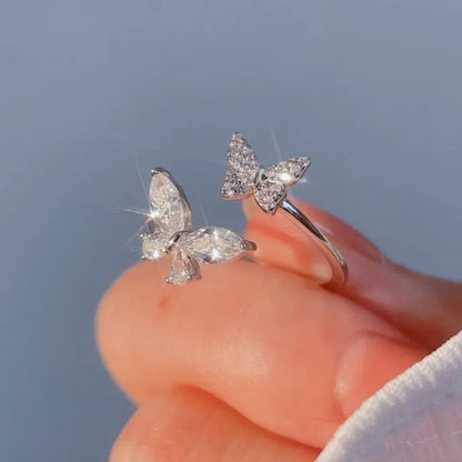 Kawaii Aesthetic Y2K Cute Fairy Dainty Butterfly Rings MK Kawaii Store