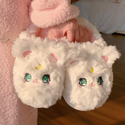 Super Cute Sailor Moon Luna Diana Kawaii Cat Home Slippers ME50 Wonderland Case