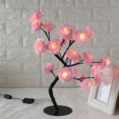 Romantic Rose Flower Light Table Lamp Wonderland Case