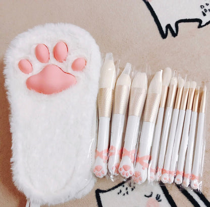 Kawaii Cat Paw Fluffy Makeup Brush ME65 Wonderland Case