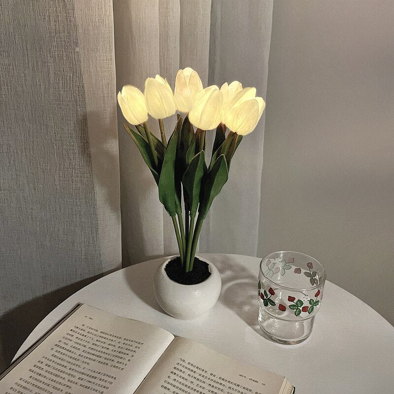LED Tulip Night Light Table Lamp Wonderland Case