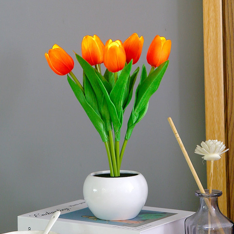 LED Tulip Night Light Table Lamp Wonderland Case
