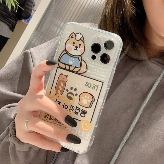 Dog Print Transparent Phone Case - iPhone 14 Pro Max / 14 Pro / 14 / 14 Plus / 13 Pro Max / 13 Pro / 13 / 13 mini / 12 Pro Max / 12 Pro / 12 / 12 mini / 11 Pro Max / 11 Pro / 11 / SE / XS Max / XS / XR / X / SE 2 / 8 / 8 Plus / 7 / 7 Plus ff36