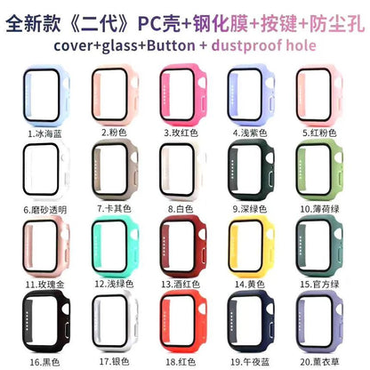 Tempered Glass Screen Protector Apple Watch Protection Case BX26 Wonderland Case