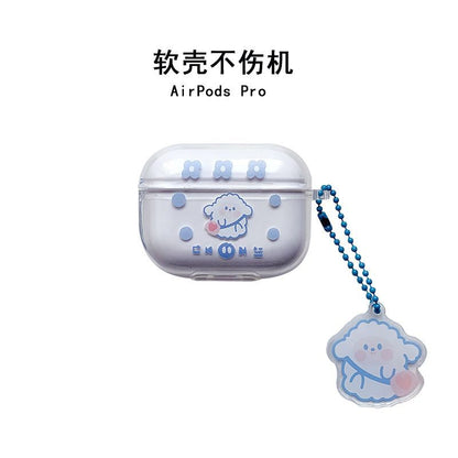 Cartoon Animal Clear AirPods Case Cover with Charm BX27 Wonderland Case