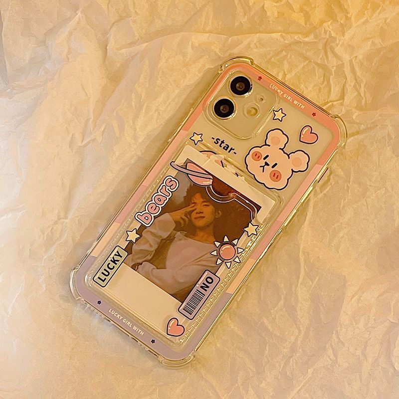 Bear / Rabbit Print Transparent Mobile Case - iPhone 13 Pro Max / 13 Pro / 13 / 13 mini / iPhone 12 Pro Max / 12 Pro / 12 / 12 mini / 11 Pro Max / 11 Pro / 11 / SE / XS Max / XS / XR / X / SE 2 / 8 / 8 Plus / 7 / 7 Plus ff33 Wonderland Case