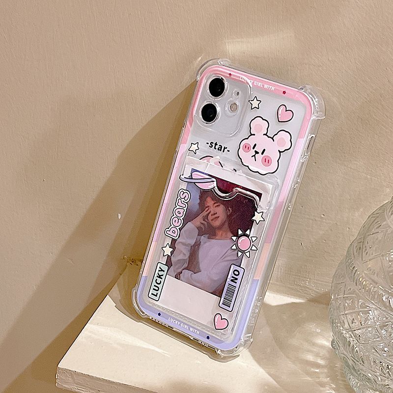Bear / Rabbit Print Transparent Mobile Case - iPhone 13 Pro Max / 13 Pro / 13 / 13 mini / iPhone 12 Pro Max / 12 Pro / 12 / 12 mini / 11 Pro Max / 11 Pro / 11 / SE / XS Max / XS / XR / X / SE 2 / 8 / 8 Plus / 7 / 7 Plus ff33 Wonderland Case