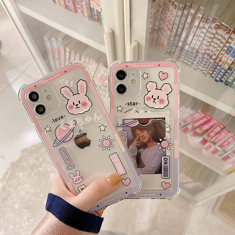 Bear / Rabbit Print Transparent Mobile Case - iPhone 13 Pro Max / 13 Pro / 13 / 13 mini / iPhone 12 Pro Max / 12 Pro / 12 / 12 mini / 11 Pro Max / 11 Pro / 11 / SE / XS Max / XS / XR / X / SE 2 / 8 / 8 Plus / 7 / 7 Plus ff33 Wonderland Case