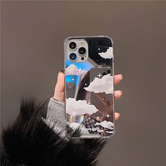 Cloud Mirrored Phone Case - iPhone 13 Pro Max / 13 Pro / 13 / 13 mini / 12 Pro Max / 12 Pro / 12 / 12 mini / 11 Pro Max / 11 Pro / 11 / SE / XS Max / XS / XR / X / SE 2 / 8 / 8 Plus / 7 / 7 Plus ff35
