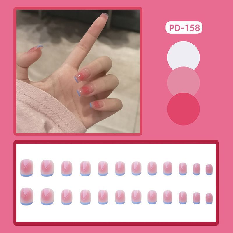 Gradient Pointed Faux Nail Tips BV13