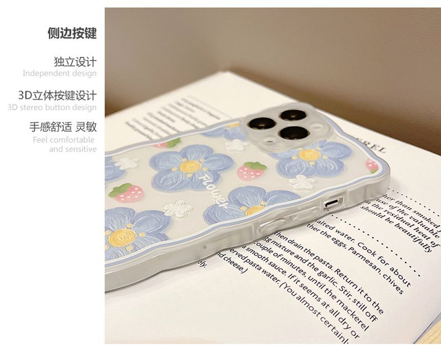 Flower Transparent Phone Case - iPhone 14 Pro Max / 14 Pro / 14 / 14 Plus / 13 Pro Max / 13 Pro / 13 / 13 mini / 12 Pro Max / 12 Pro / 12 / 12 mini / 11 Pro Max / 11 Pro / 11 / SE / XS Max / XS / XR / X / SE 2 / 8 / 8 Plus / 7 / 7 Plus ff3 Wonderland Case