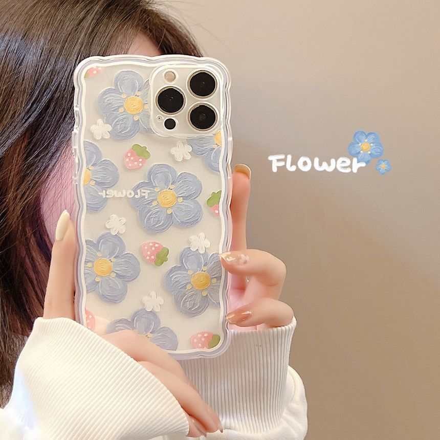 Flower Transparent Phone Case - iPhone 14 Pro Max / 14 Pro / 14 / 14 Plus / 13 Pro Max / 13 Pro / 13 / 13 mini / 12 Pro Max / 12 Pro / 12 / 12 mini / 11 Pro Max / 11 Pro / 11 / SE / XS Max / XS / XR / X / SE 2 / 8 / 8 Plus / 7 / 7 Plus ff3 Wonderland Case