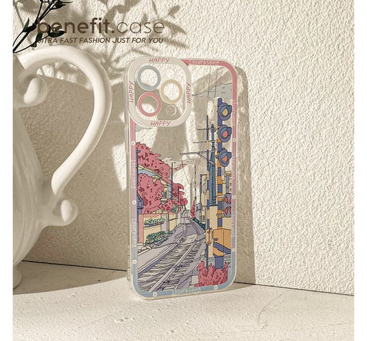 Cartoon Transparent Phone Case - iPhone 13 Pro Max / 13 Pro / 13 / 13 mini / 12 Pro Max / 12 Pro / 12 / 12 mini / 11 Pro Max / 11 Pro / 11 / SE / XS Max / XS / XR / X / SE 2 / 8 / 8 Plus / 7 / 7 Plus / 6 / 6 Plus ff11 Wonderland Case