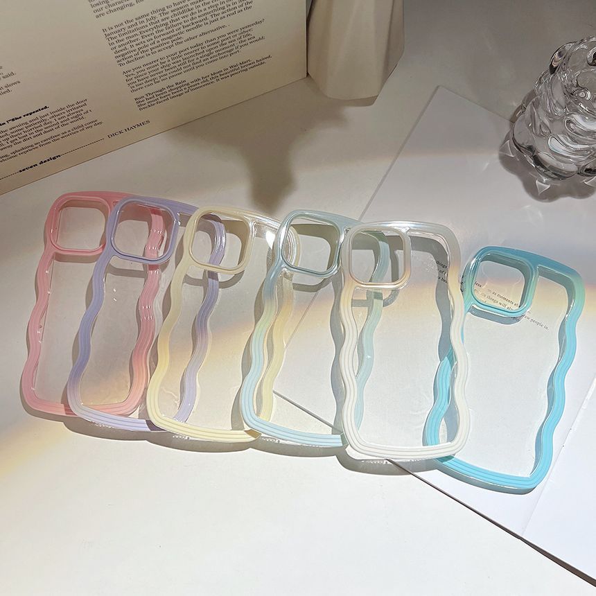 Wavy Transparent Phone Case - iPhone X / XS / XR / XS Max / 11 / 11 Pro Max / 12 / 12 Pro / 12 Pro Max / 13 / 13 Pro / 13 Pro Max W603 Wonderland Case