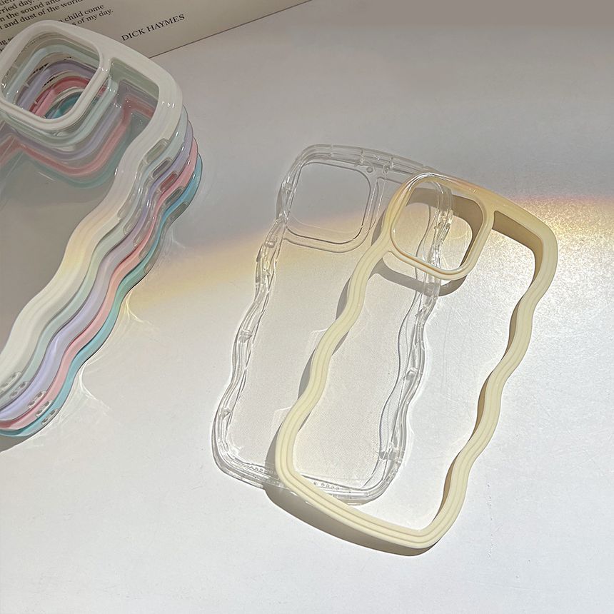 Wavy Transparent Phone Case - iPhone X / XS / XR / XS Max / 11 / 11 Pro Max / 12 / 12 Pro / 12 Pro Max / 13 / 13 Pro / 13 Pro Max W603 Wonderland Case