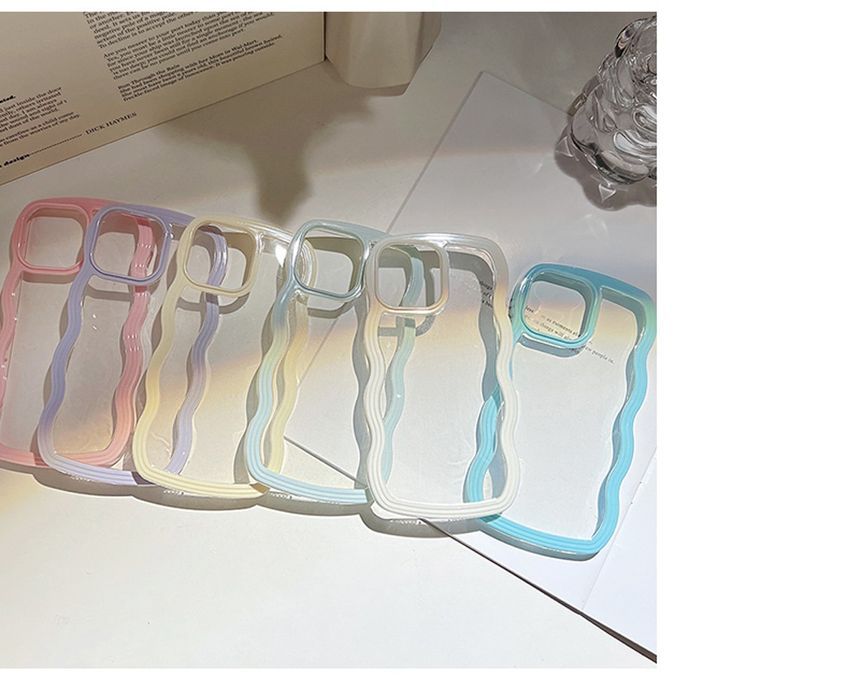 Wavy Transparent Phone Case - iPhone X / XS / XR / XS Max / 11 / 11 Pro Max / 12 / 12 Pro / 12 Pro Max / 13 / 13 Pro / 13 Pro Max W603 Wonderland Case