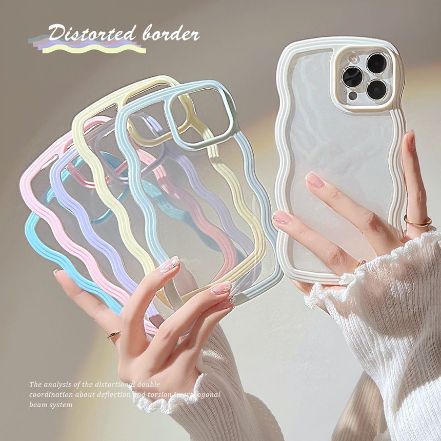 Wavy Transparent Phone Case - iPhone X / XS / XR / XS Max / 11 / 11 Pro Max / 12 / 12 Pro / 12 Pro Max / 13 / 13 Pro / 13 Pro Max W603 Wonderland Case