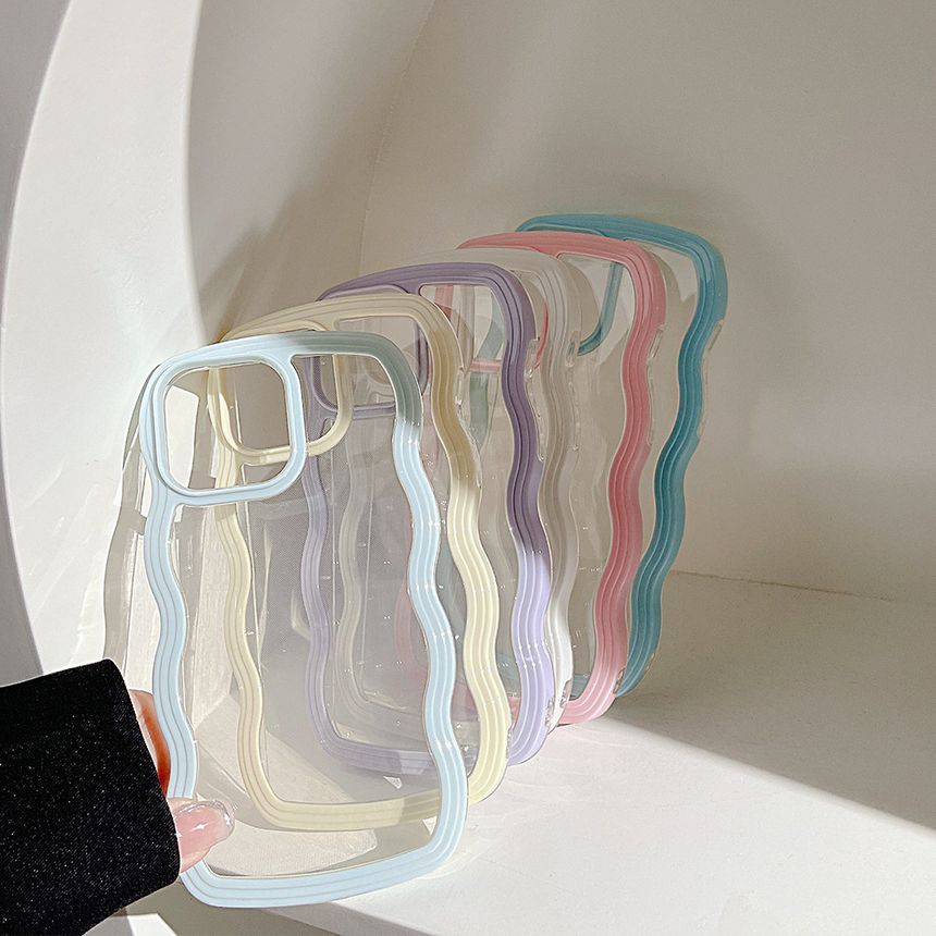 Wavy Transparent Phone Case - iPhone X / XS / XR / XS Max / 11 / 11 Pro Max / 12 / 12 Pro / 12 Pro Max / 13 / 13 Pro / 13 Pro Max W603 Wonderland Case
