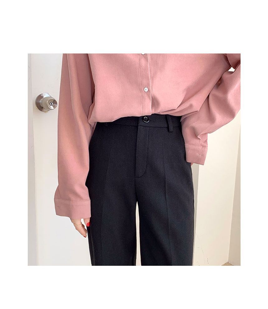 High Waist Plain Loose Fit Slacks ZE23 Wonderland Case