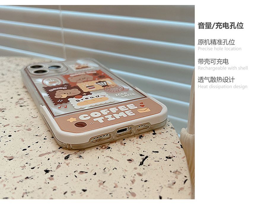 Bear Stand Transparent Phone Case - iPhone 14 Pro Max / 14 Pro / 14 Max / 14 / 13 Pro Max / 13 Pro / 13 / 13 mini / 12 Pro Max / 12 Pro / 12 / 12 mini / 11 Pro Max / 11 Pro / 11 / SE / XS Max / XS / XR / X / 8 / 8 Plus / 7 / 7 Plus W619 Wonderland Case