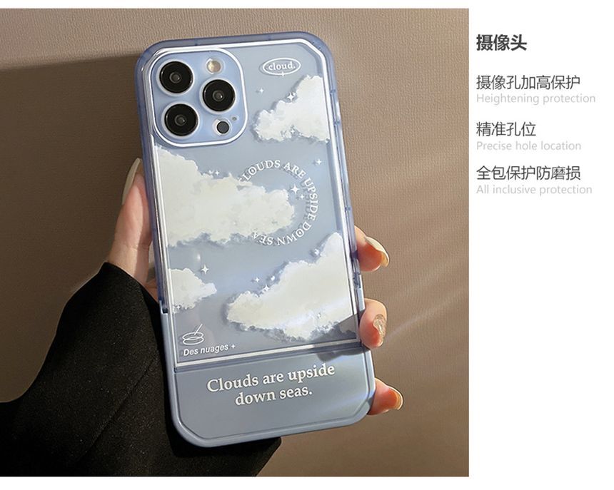 Cloud Stand Phone Case - iPhone 14 Pro Max / 14 Pro / 14 Max / 14 / 13 Pro Max / 13 Pro / 13 / 13 mini / 12 Pro Max / 12 Pro / 12 / 12 mini / 11 Pro Max / 11 Pro / 11 / SE / XS Max / XS / XR / X / 8 / 8 Plus / 7 / 7 Plus ff16 Wonderland Case
