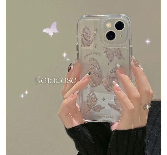 Butterfly Transparent Phone Case - iPhone X / XR / XS / XS Max / 11 / 11 Pro / 11 Pro Max / 12 / 12 Pro / 12 Pro Max / 13 / 13 Pro / 13 Pro Max / 14 / 14 Plus / 14 Pro / 14 Pro Max / 14 Plus W557
