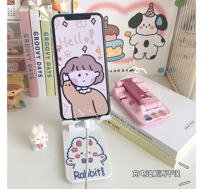 Plastic Foldable Desktop Phone Stand with Sticker (various designs) ff9 Wonderland Case