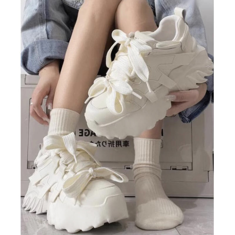 Sweet Stylish Chic White Bow Sneakers ON875 SP19145 Wonderland Case