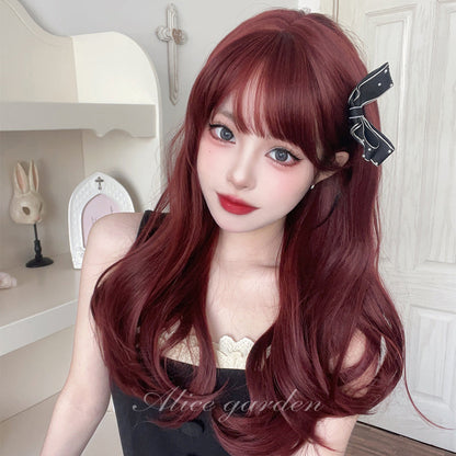 Casual Series Dark Cherry Red Wig ON959 MK19235 Wonderland Case