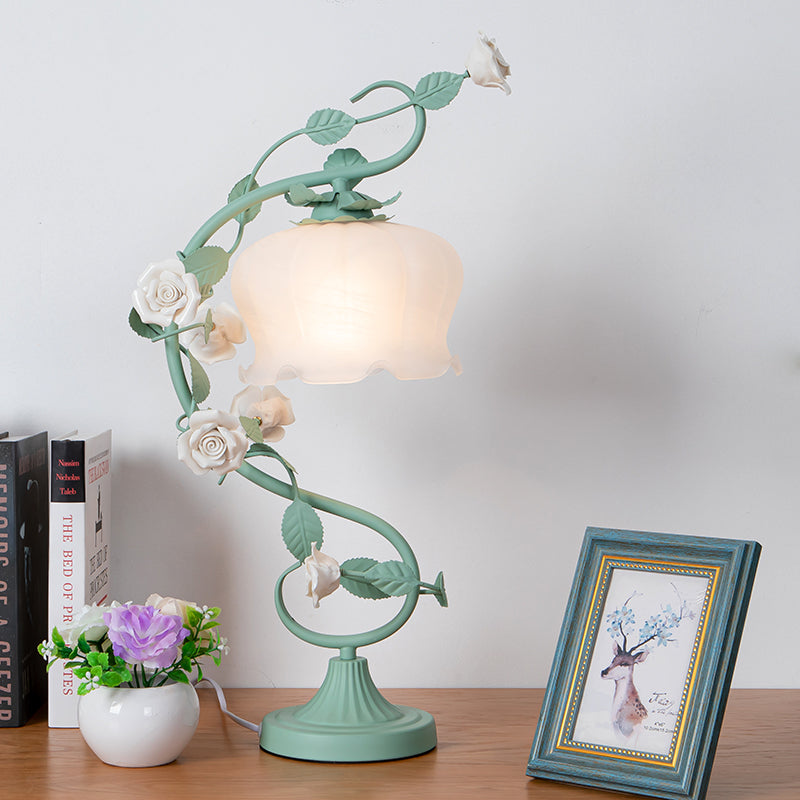 Art Nouveau Floral Night Lamp W425 Pink