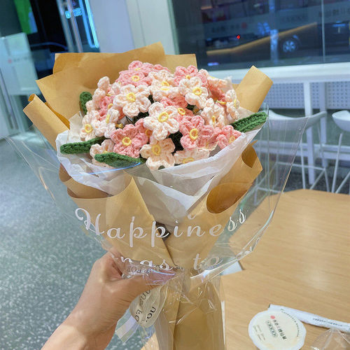 Handmade Forget-Me-Not Flower Bouquet - Pink Pink