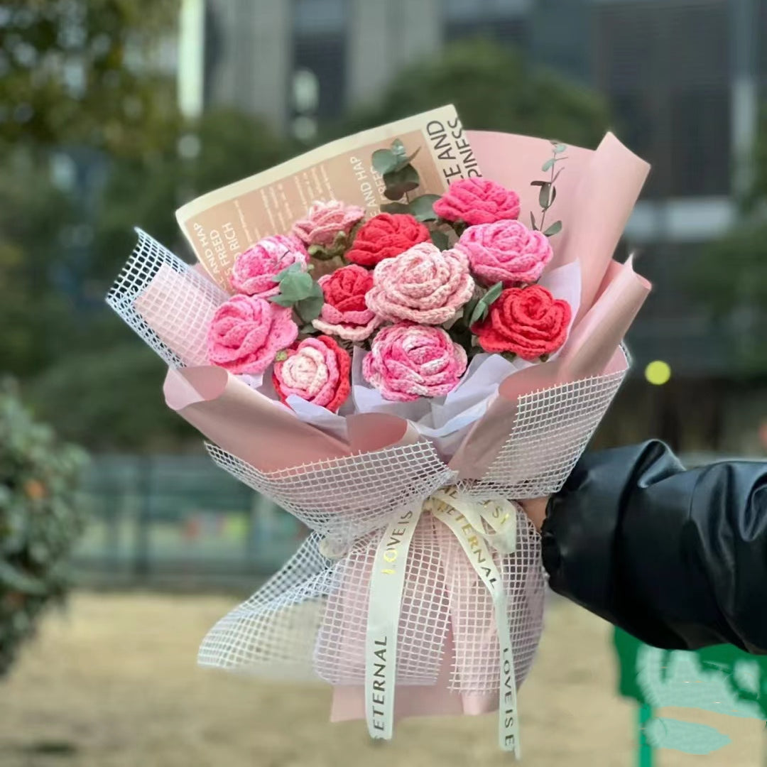 DIY Sunny Crochet Flower Bouquet - Pink Pink