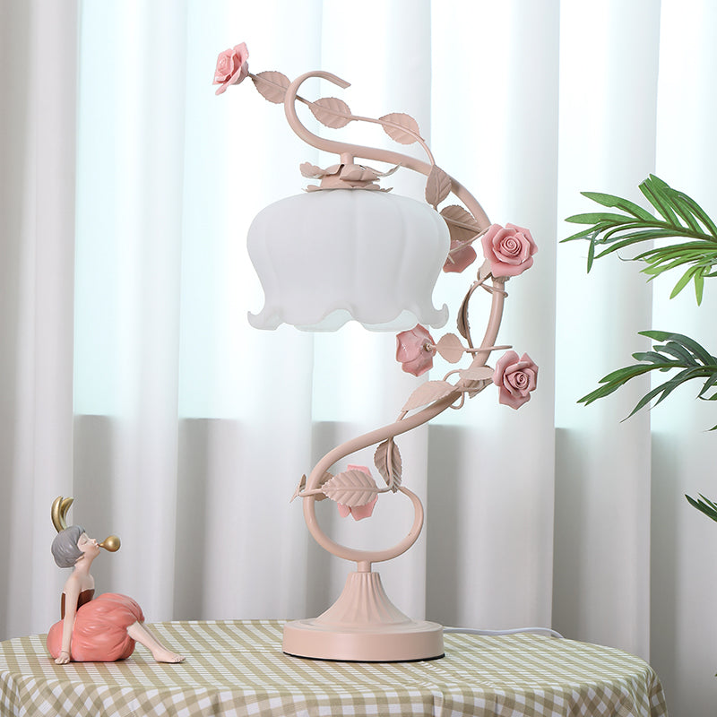 Art Nouveau Floral Night Lamp W425 Pink
