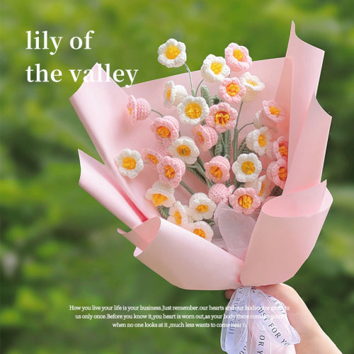 DIY Lily Of The Valley Knitted Bouquet  - Pink Pink