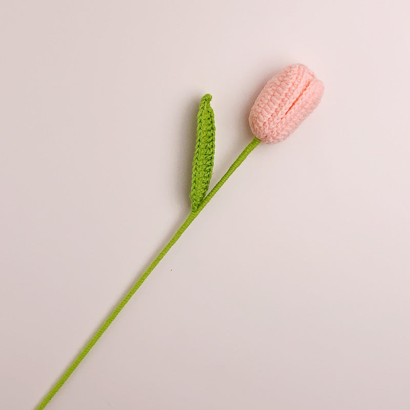 Crochet Tulip Preserved Flowers - Pink Pink