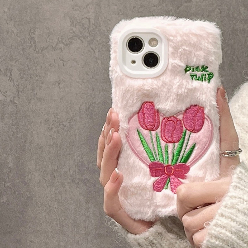 Tulip Fluffy Pink Phone Case Wonderland Case