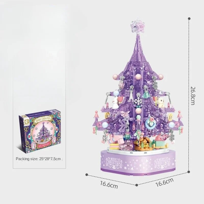 DIY Crystal Christmas Tree Music Assembly MK Kawaii Store