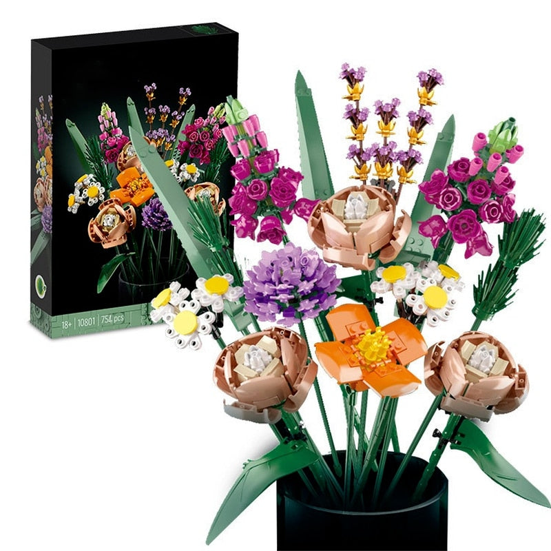 DIY Flower Block Bouquet Botanical Collection - Moon Wonderland Case