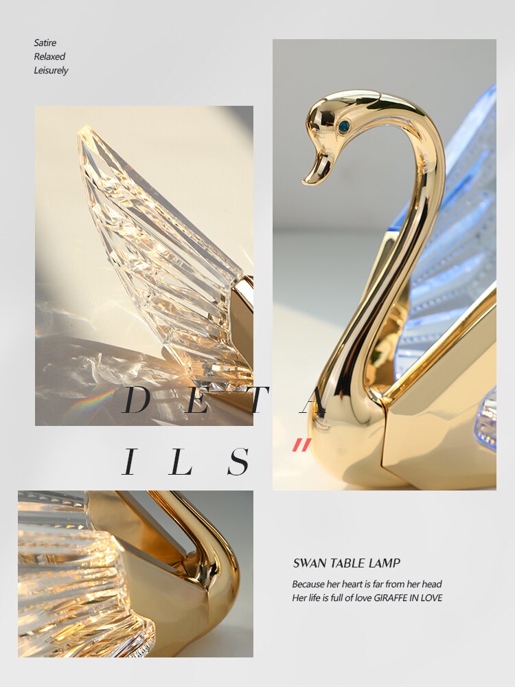 Creative Advanced Swan Table Lamp Bedside Lamp