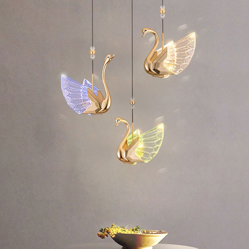 Swan small chandelier modern light luxury decorative Wonderland Case